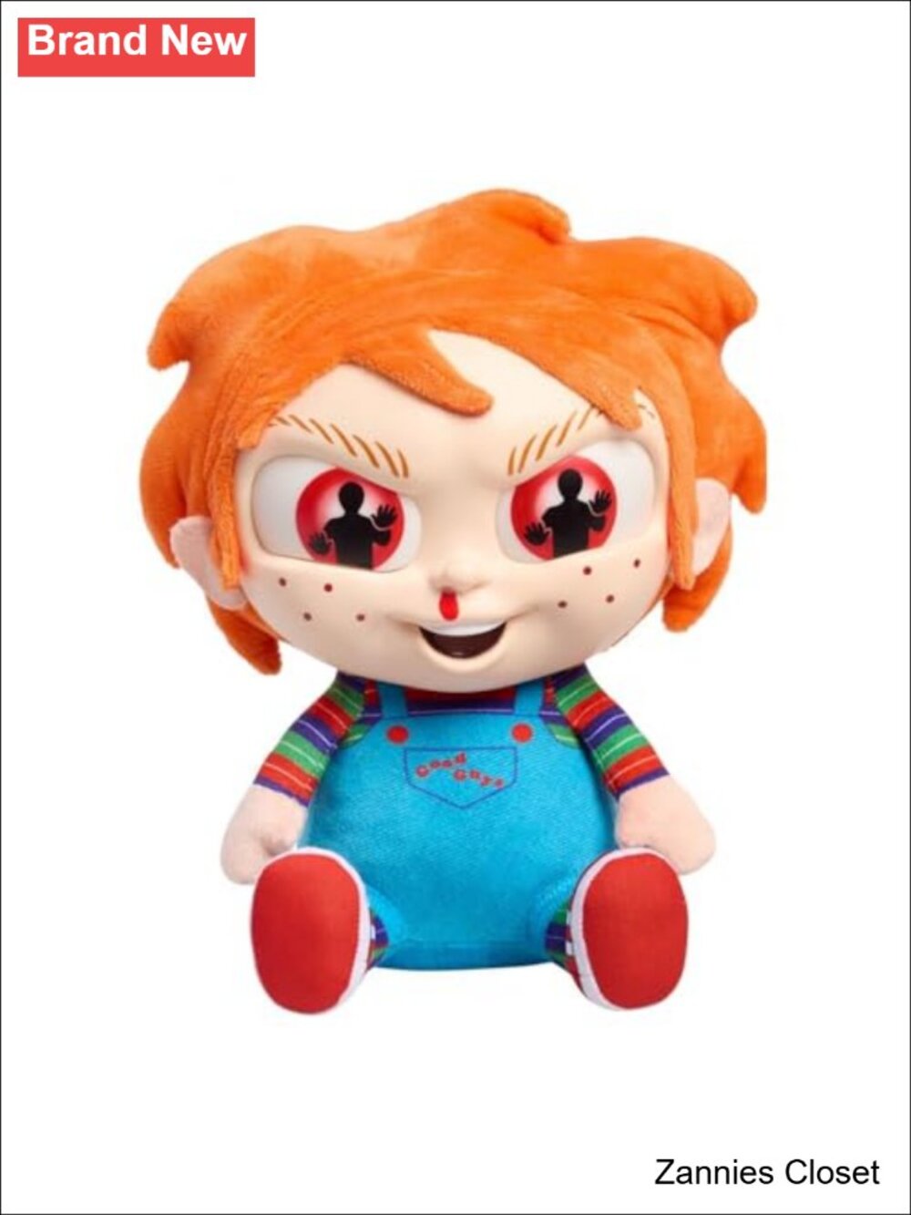 👻 Just Play Tiny Nightmares Large Plush Chucky 10in Collectible Scary Doll